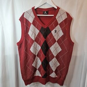 NWT Red Ape Men's V-NECK Sleeveless Sweater Vest US Size 3XL Preppy Argyle Golf